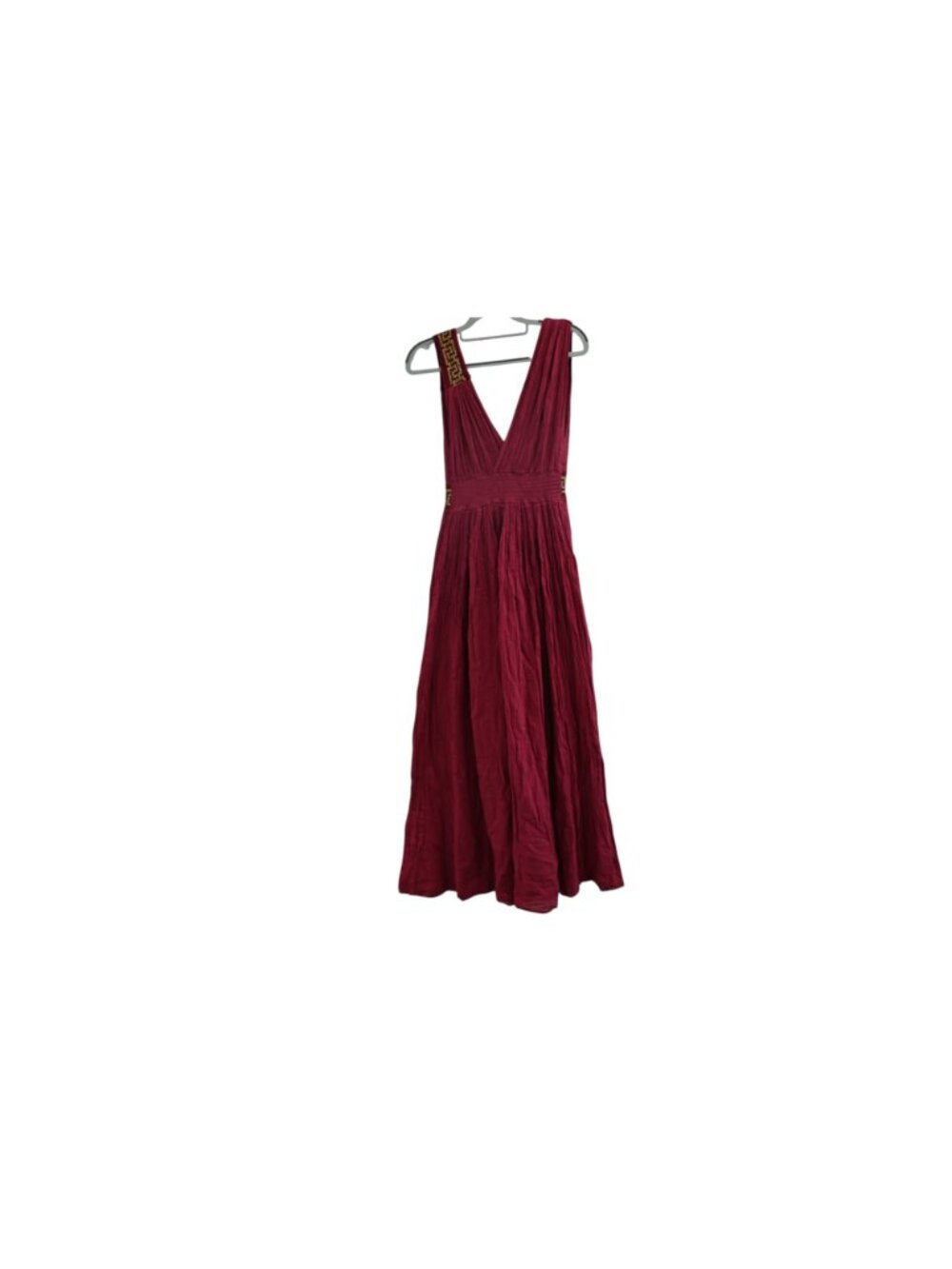 Unbranded Goddess Column Style Swim Cover Up Dress Sz OS Red Gauzy Grecian Boho - Picture 3 of 8